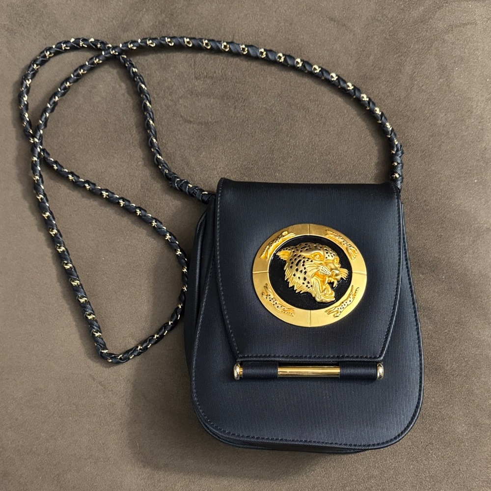 Chic Black and Gold Crossbody Bag